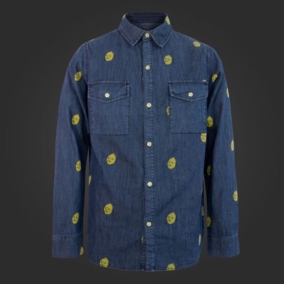 Cartoon Network Other - Welovefine Adventure Time Lemon Denim Button Up